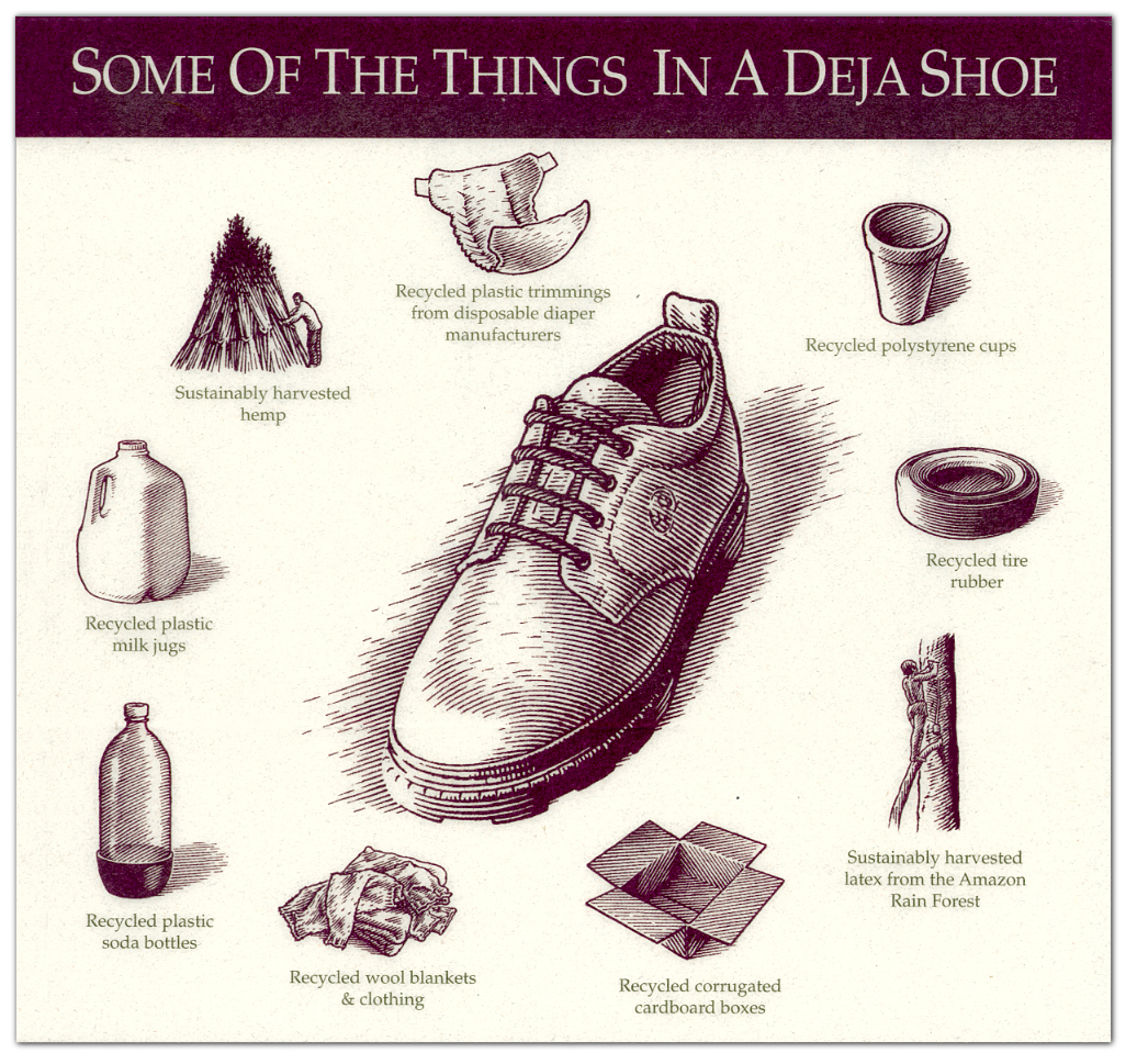 Pen and ink illustrations about a shoe by the illustrator Ken Jacobsen.