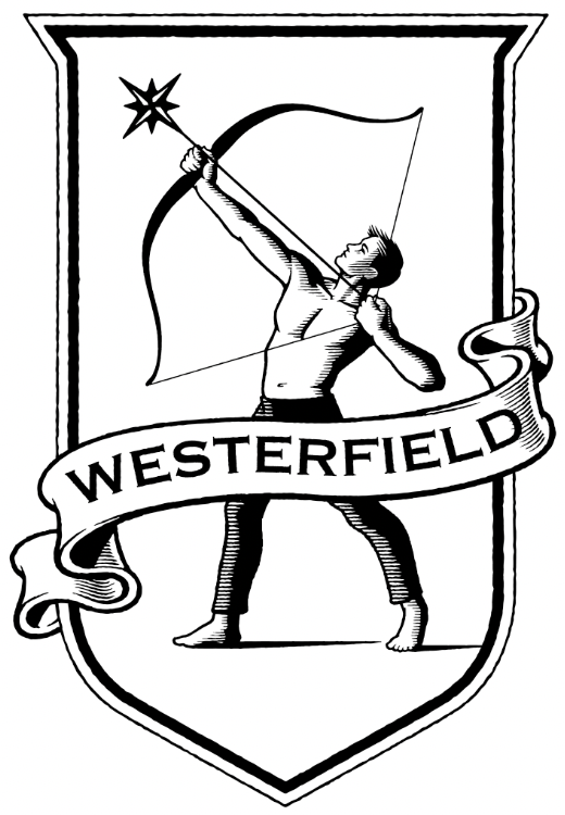 An Art Deco style logo illustration of an archer by the illustrator Ken Jacobsen.
